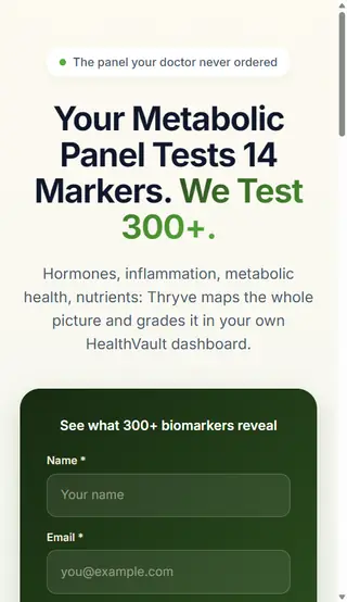 300+ biomarkers