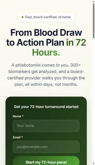 Results in 72 hours