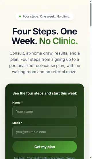 Four steps, no clinic